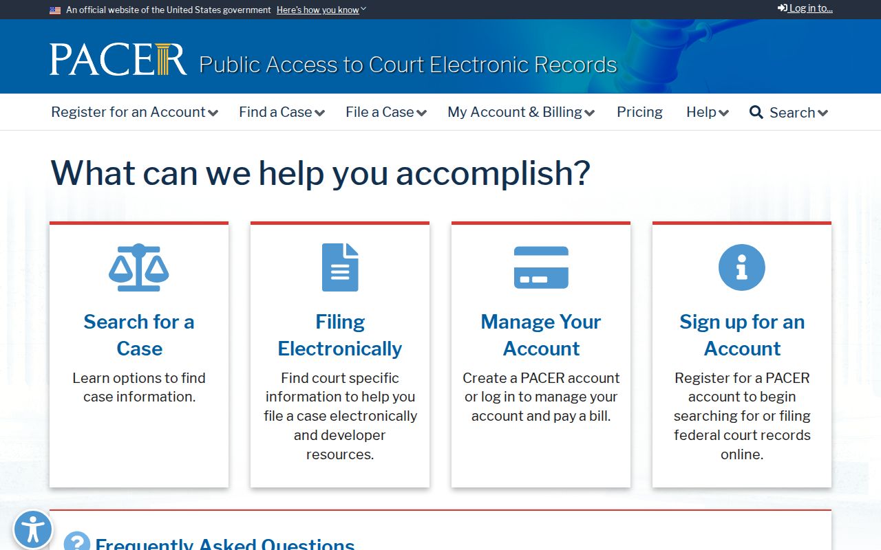 PACER federal court record access for Houghton County criminal cases